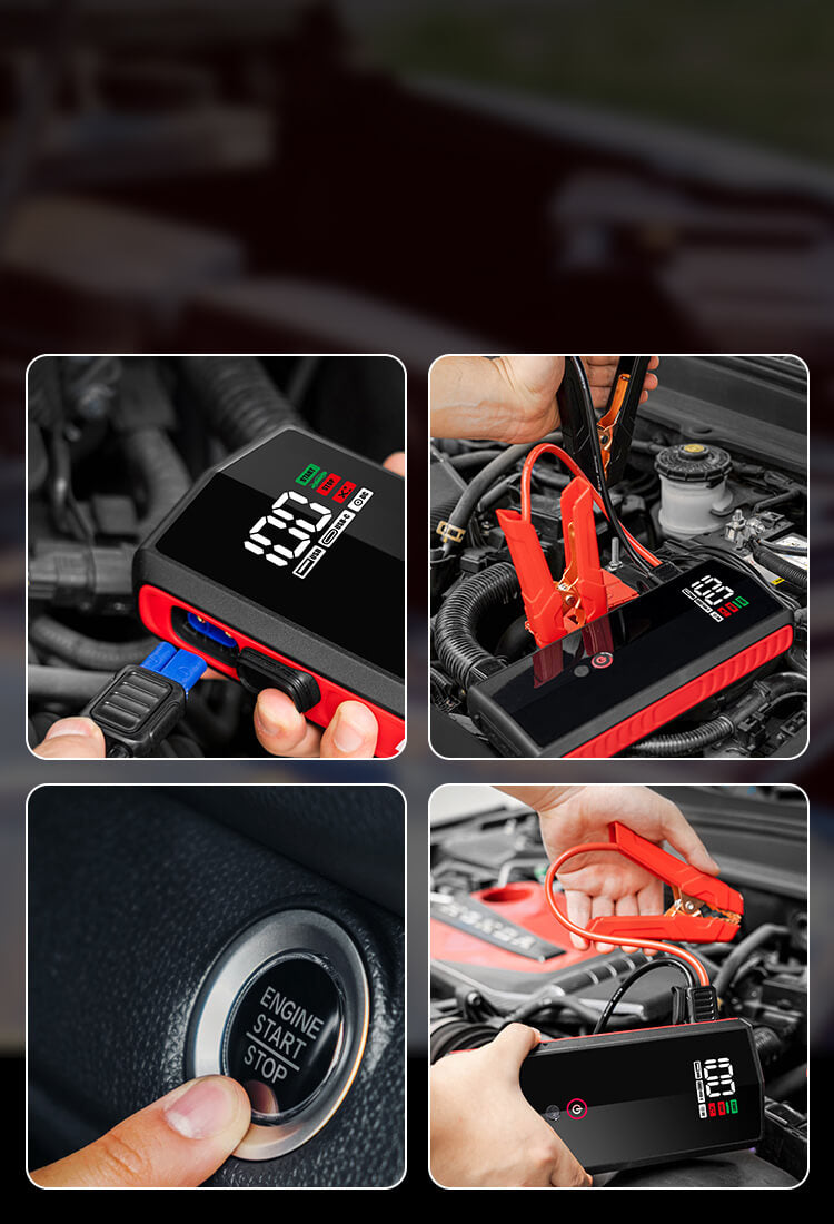 Audew (Andeman) 4000 Amp Jump Starter with 65W Dual USB Fast-Charge,  24000mAh Car Battery Charger for up to Any Gas&10L Diesel Engines, Portable  Jump Box with Jumper Cables, 15V DC, LED Lights 