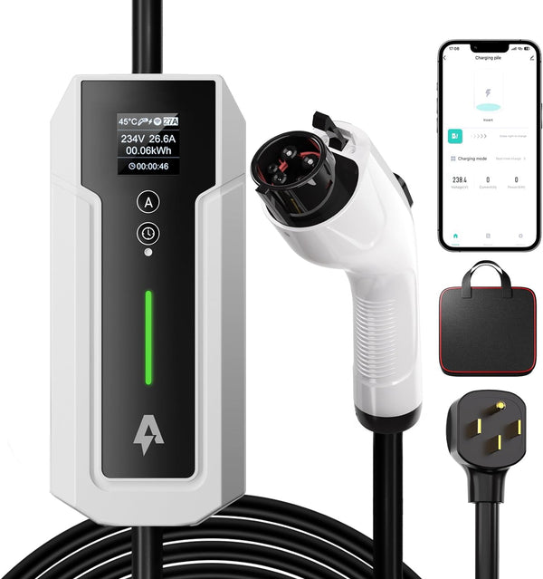 HS1 EV Charger, Portable Bluetooth APP Control for Home Car