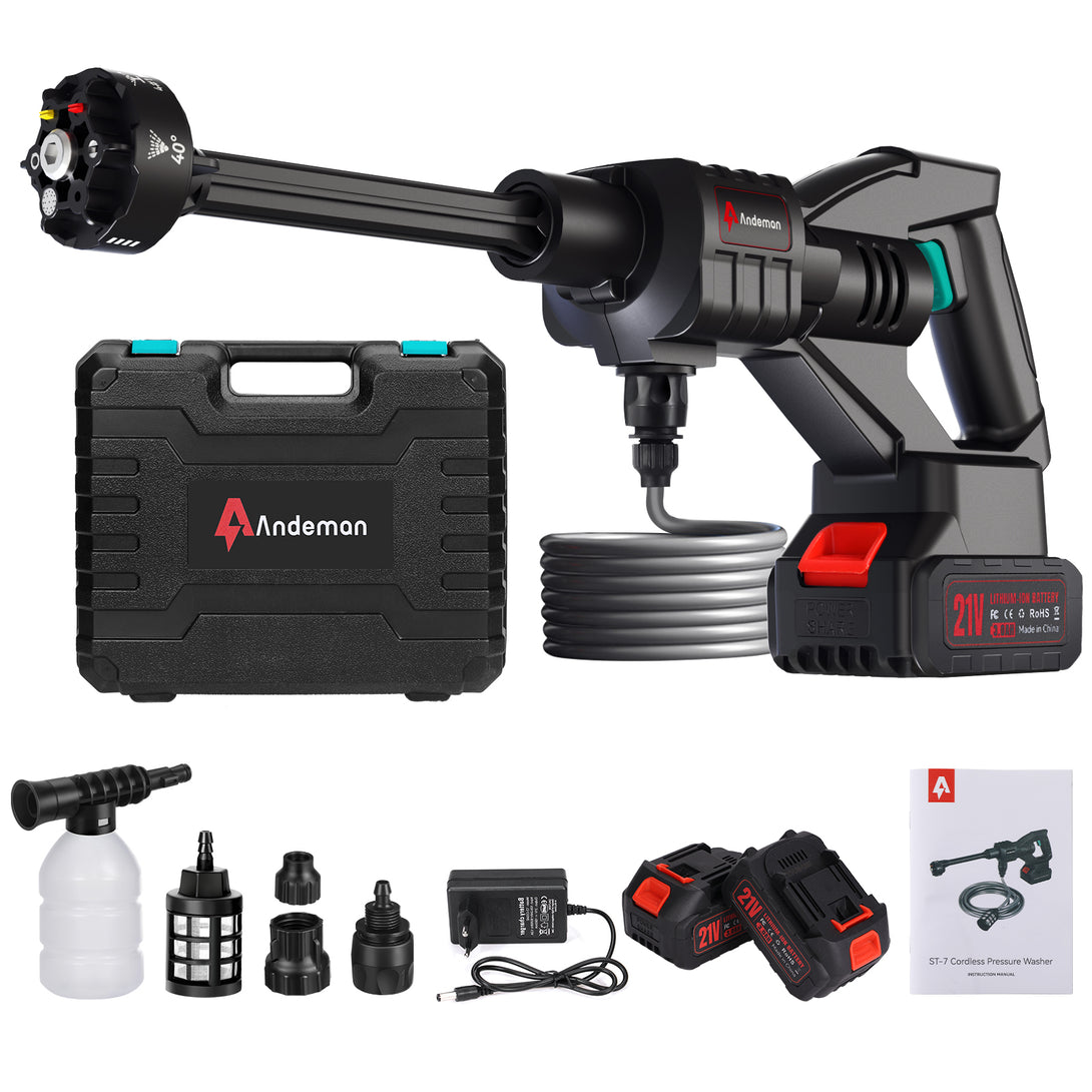 st-7-cordless-pressure-washer-3-0ah-battery-800psi-fast-charge-front-view-2-battery