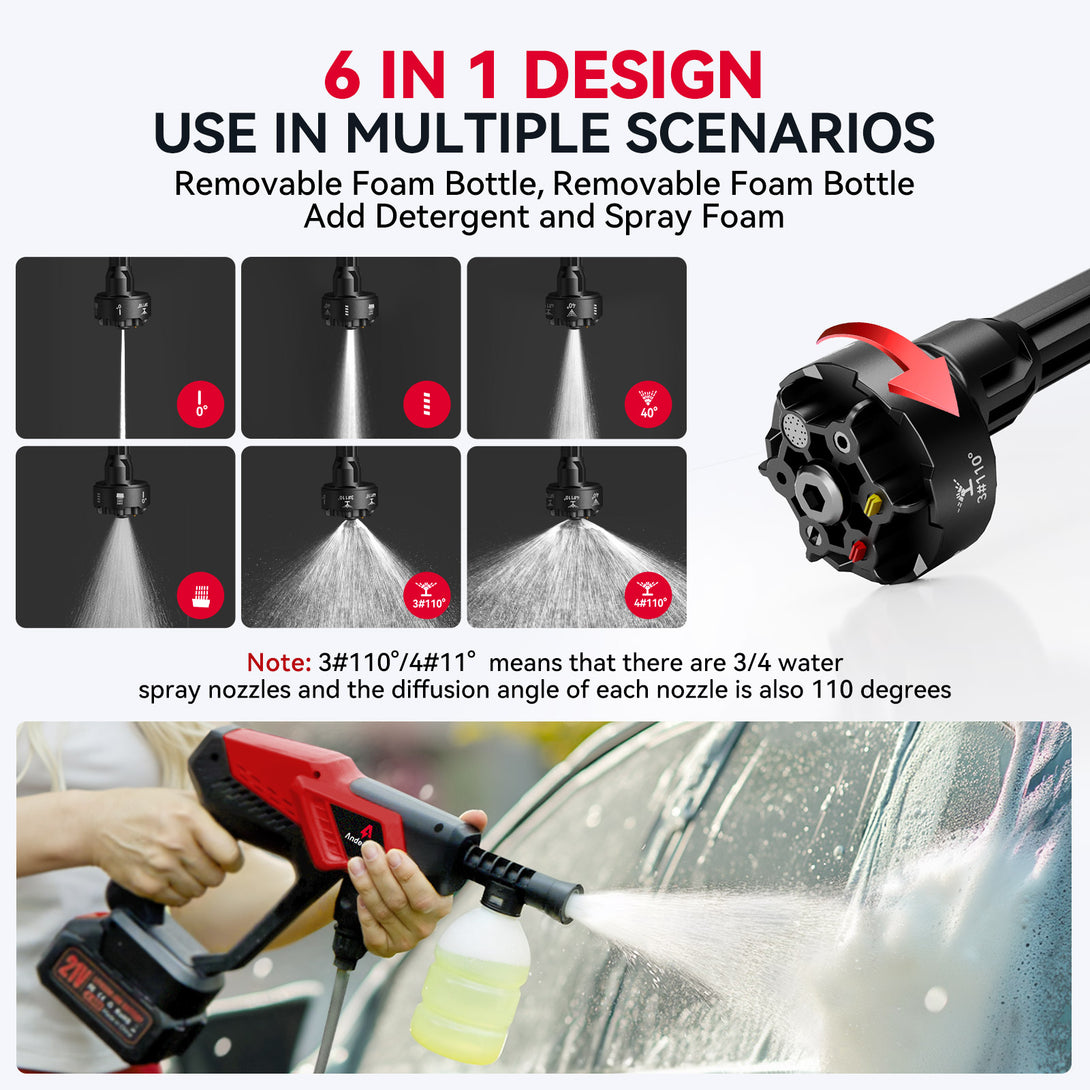 st18-cordless-power-washer-3.0ah-battery-800-psi-6-in-1-design-use-in-multiple-scenarios